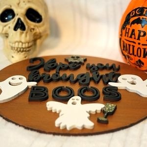 'Hope you brought BOOS' Sign | Halloween Decor | Homemade | Hand Painted
